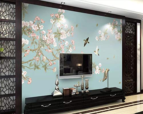 HONGYAUNZHANG Planta China Begonia Papel Tapiz Fotográfico Personalizado 3D Estereoscópico Mural Sala De Estar Sofá Telón De Fondo Murales De Pared ,60Cm (H) X 80Cm (W)