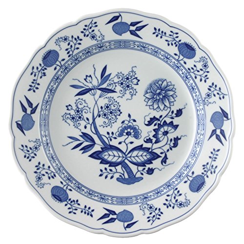 Hutschenreuther Azul Plato Llano con diseño de Borde antilágrimas para Cortar Cebolla, Porcelana, 25 cm, 10025