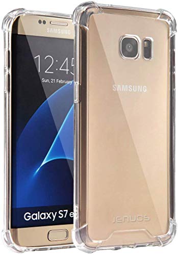 Jenuos Funda Samsung S7 Edge, Transparente Suave Silicona Protector TPU Anti-Arañazos Carcasa Cristal Caso Cover para Samsung Galaxy S7 Edge - Transparente (S7E-TPU-CL)