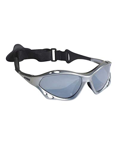 Jobe Gafas de Sol Deporte náutico Gafas Gafas de Sol para Kite Surf Vela Ballena Esquí acuático Skate Ciclismo - Silver polarizado, Medio