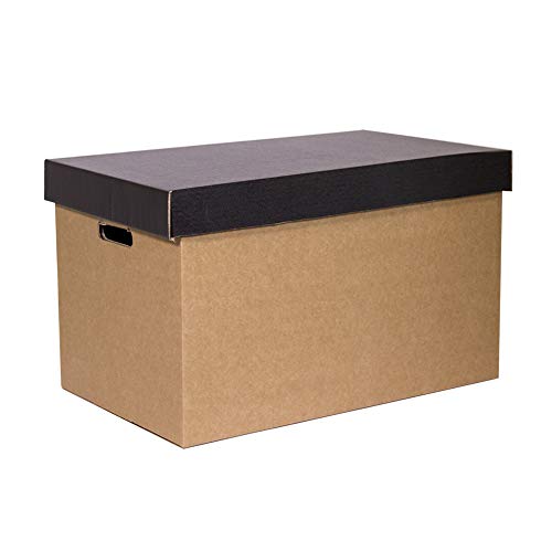 Kartox | Cajas de Cartón de Almacenamiento con Tapa Negra | 2 unidades