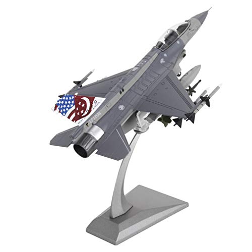 Kw-tool Kit De Modelo De Avión Militar, Escala 1:72 Modelo De Aleación De Caza F-16, Juguetes para Niños, Decoración del Hogar, Oficina, 7,9"X3,3 X7,9