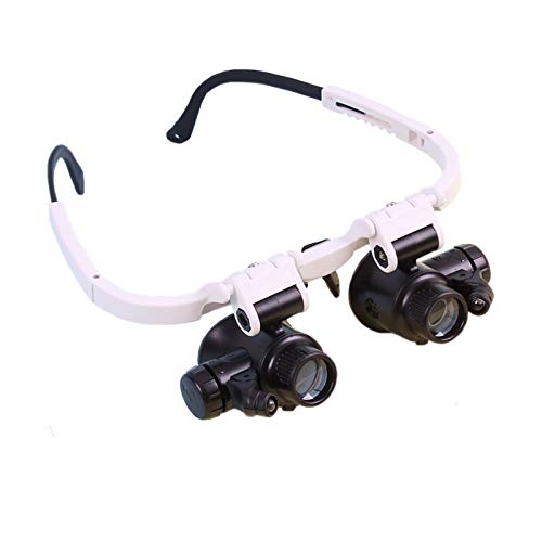LED Glasses Magnifier 8x 15x 23x, loupe glasses for jewelry watch repair jewelers dentist