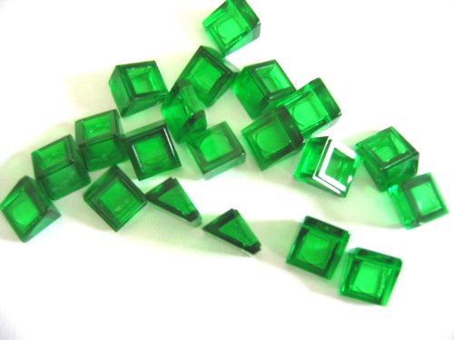 LEGO®City – 20 difíciles 1er Tejas oblicuo piedras Diseño piedras en transparente verde con burbujas de 1 x 1