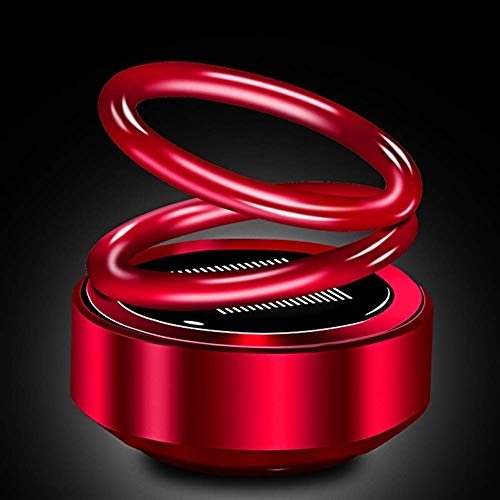 LEILEI Decoración del salpicadero del Coche Perfume de Coche Perfume Aleación de Aluminio Suspensión giratoria Anillo Doble,Matherapy sólido Aleatorio 1 (2.4 2 Pulgadas) (Color:Rojo)