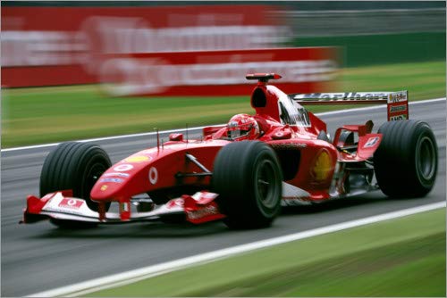 Lienzo 30 x 20 cm: Michael Schumacher, Ferrari F2004, F1 Italian GP 2004 de Motorsport Images - cuadro terminado, cuadro sobre bastidor, lámina terminada sobre lienzo auténtico, impresión en lienzo
