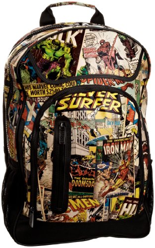 MarvelRetro Backpack All Over Print, Padded For Laptop - Portadocumentos hombre, color multicolor, talla Talla única