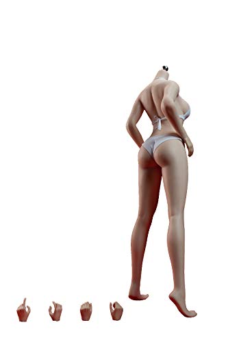 OBEST TBLeague-42A Bikini de Pierna Larga de Complexión Blanca Cuerpo Femenino Europeo y Americano con Pies, Cuerpo Femenino 1/6 sin Costuras con Hueso de Acero y Goma (sin Tallado en la Cabeza)