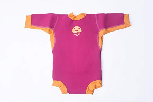 Orby swimi Gymi cálido neopreno seguro bebé piscina flotador ropa Wet Suit de Natación con libre bolsa de natación rosa rosa Talla:9-18 meses