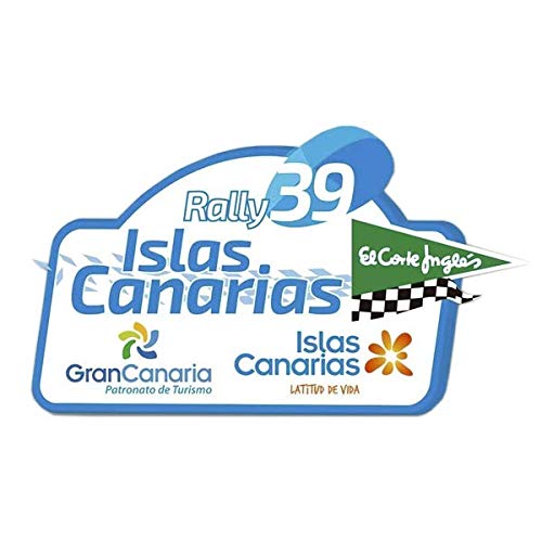 Pegatina Placa Rallye Islas CANARIAS 2015 Adhesivo Vinilo PR347