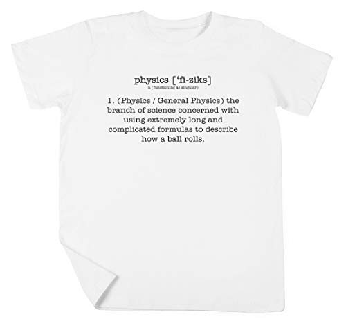 Physics Niño Niña Unisexo Blanco Camiseta Manga Corta Kids White T-Shirt