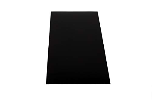 Placa de plástico ABS de 1000 x 490 mm, color negro, grosor de 4 mm, lámina protectora de una cara
