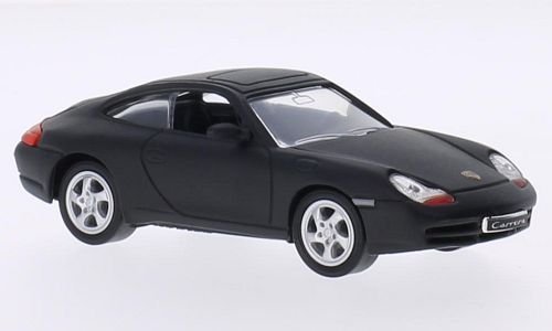 Porsche 911 (996) Carrera, negro mate, 1998, Modelo de Auto, modello completo, Lucky El Cast 1:43