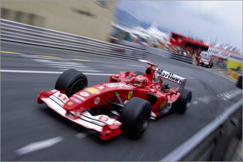 Póster 150 x 100 cm: Michael Schumacher, Ferrari F2004, F1 Monaco 2004 de Motorsport Images - impresión artística, Nuevo póster artístico
