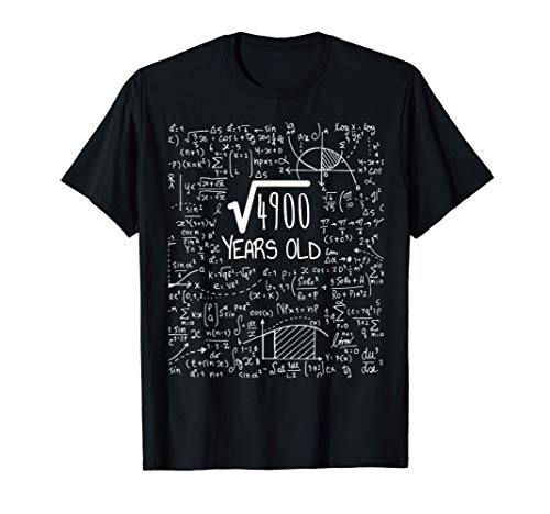Raíz cuadrada de 4900: 70 años de edad, 70 cumpleaños Camiseta