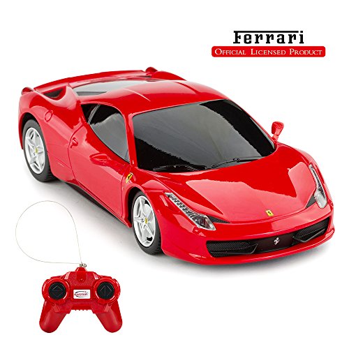 RASTAR Mando a distancia Ferrari coche, 1:24 Ferrari 458 Italia Control remoto, rojo Ferrari juguete