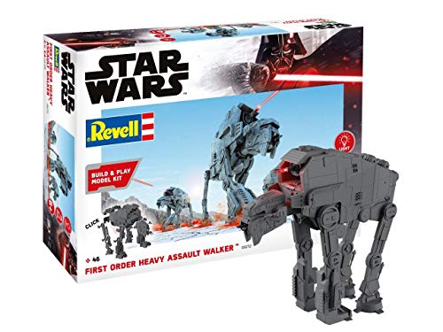 Revell Build & Play 06772 First Order Heavy Assault Walker, 1:164 Star Wars Modellbausatz für Einsteiger zum Stecken und Spielen, Mehrfarbig