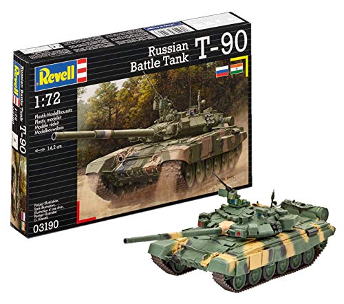 Revell Maqueta Russian Battle Tank T-90, Kit Modelo, Escala 1:72 (03190)