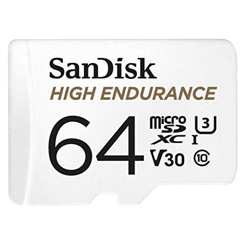 SanDisk High Endurance - Tarjeta microSD para videovigilancia, 64 GB