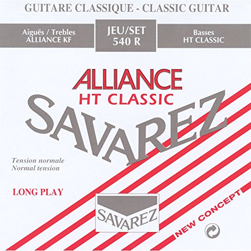 Savarez 655917 - Cuerdas para Guitarra Clásica Alliance HT Classic 540R Juego Tensión Estandar, Rojo