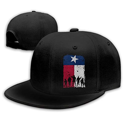 Soldados de la bandera de Texas Veteranos Gorra de béisbol lisa ajustable unisex Sombrero de papá