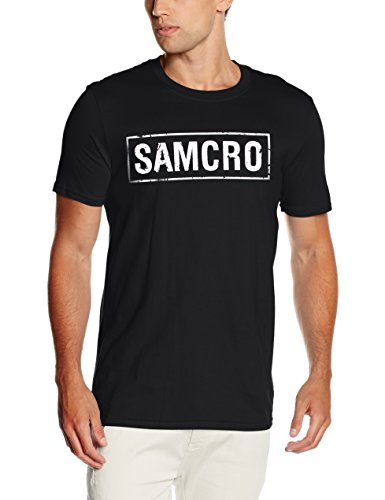 Sons of Anarchy Samcro Banner Camiseta, Negro, Large para Hombre