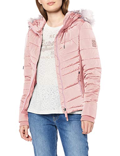 Superdry Luxe Fuji Chaqueta, Rosa (Pale Pink 11r), M para Mujer