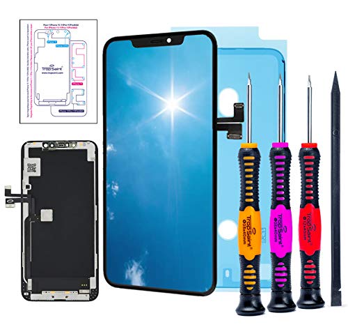 Trop Saint® - Kit de reparación de Pantalla para iPhone 11 Pro MAX - Pantalla OLED Premium - Incluye Herramientas, Alfombrilla de identificación magnética y Junta de Sellado