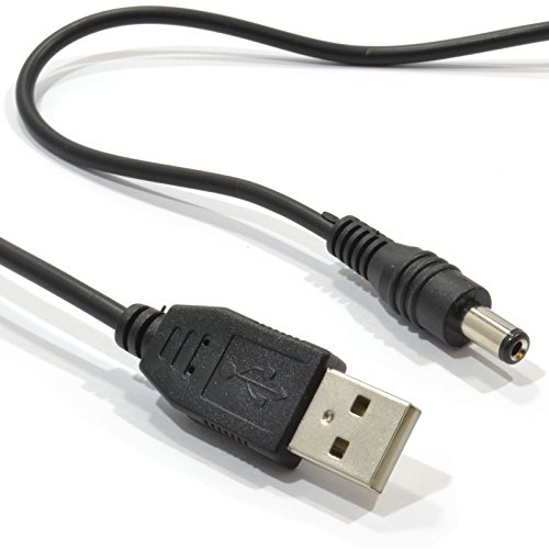 USB a DC Energía Cable -USB 2,0 para 2,1 mm x 5,5 mm 5V 2A 2000mA 0,5 m [0.5 Metros/0,5m]