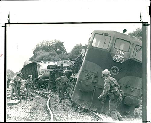 Vagones de un tren de mercancías - Vintage Press Photo