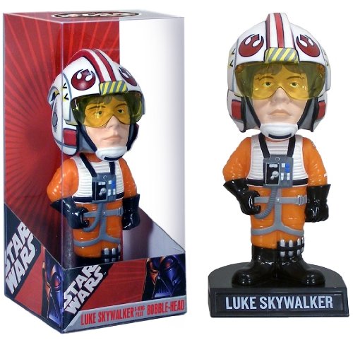 Wacky Wobbler Star Wars Luke Skywalker X-Wing Pilot Cabezon PVC 16cm