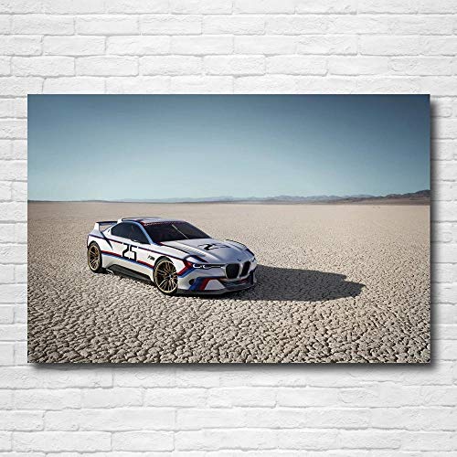WSHIYI Pintura Moderna BMW 3.0 CSL Hommage R Race Racing Sport Car Wall Art Picture Posters Canvas Prints para decoración del hogar 50x75cm (20x30 Inch) Sin Marco