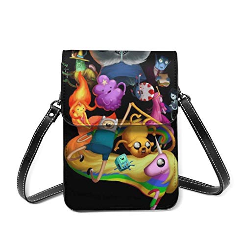 XCNGG bolso del teléfono Cartoon Funny Adventure Time Cell Phone Purse Crossbody Bags Women Men Teen Small Wallet With Removable Shoulder Strap