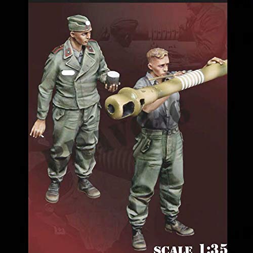 XINGCHANG Kit de Modelo de Figura de Resina 1/35, Pintura de Soldado alemán de la Segunda Guerra Mundial, 2 Figuras, sin Montar, sin Pintar