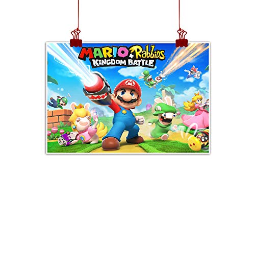 Xlcsomf Super Mario - Lienzo decorativo para pared, diseño de Mario y rabbids Kingdom Battle As a gift sin marco de 60,96 x 40,64 cm