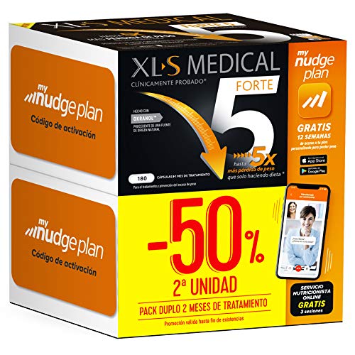 XLS Medical Forte 5 Pack 2 Meses + Plan Nudge Gratis, Servicio Nutricionista 450 Gr