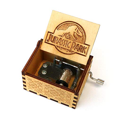 xuzheng Caja de música de madera tallada en Y, cajas de música de temática jurásica, cajas de música decorativas, cajas de regalo de música (GB-ZLJ02-PE)