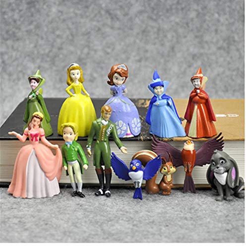 zdfgv 12 unids/Lote Disney Sofia Princess Sofia PVC Figura de acción muñeca Juguetes para niños Año Nuevo los Mejores Regalos 3-6,5 cm