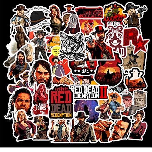 ZFHH 50pcs Top Game Red Dead Redemption 2 Series Stickers Motorcycle Sticker For Phone Car Laptop Funny Graffiti Stickers Decals