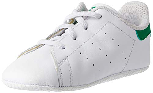 Adidas Stan Smith Crib, Zapatillas Unisex niños, Blanco (Footwear White/Footwear White/Green 0), 19 EU
