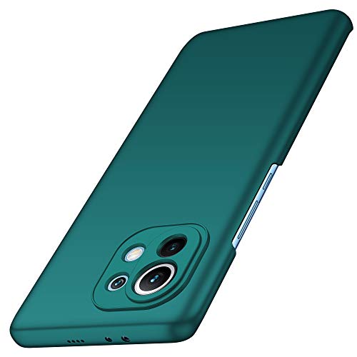 anccer Funda compatible con Xiaomi Mi 11 [serie colorida] [ultrafina] [anticaídas] material premium delgado funda protectora completa (verde).