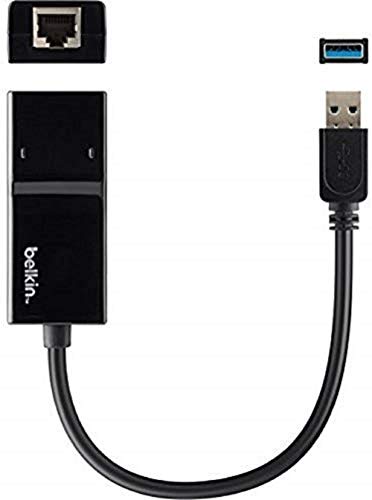 Belkin B2B048 - Adaptador USB-A 3.0 a Gigabit Ethernet (Compatible con Nintendo Switch), Color Negro