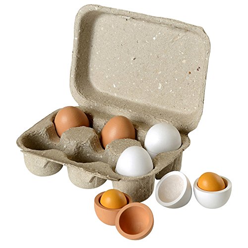 beluga 70827 - Cartón de seis huevos de madera para jugar [Importado de Alemania]