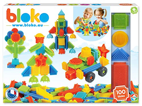 Bloko Bloko503510 - Caja de 100 bloques de construcción para dientes, multicolor , color/modelo surtido