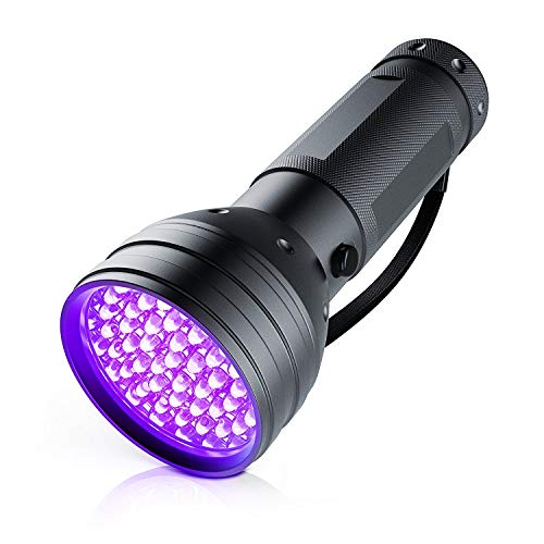 Brandson - Linterna UV LED de alta potencia Brandson - Linterna de luz negra - Luz Ultravioleta - Foco ultravioleta - 51 LED - Clase de eficiencia energética A plus