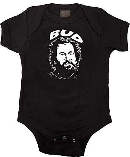 Camisetas EGB Body Bebé Bud Spencer ochenteras 80´s Retro (Negro, 3 Meses)