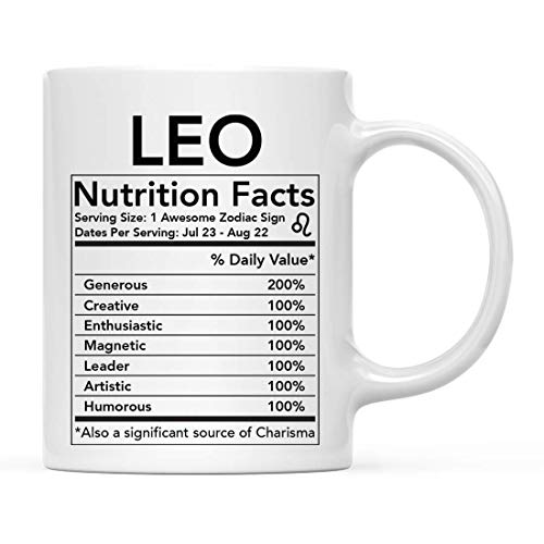 Cups Astrological Zodiac Star Sign 11oz. Coffee Mug Gift, Leo Characteristics Nutritional Facts,Horoscope Leo Office Cup Gifts
