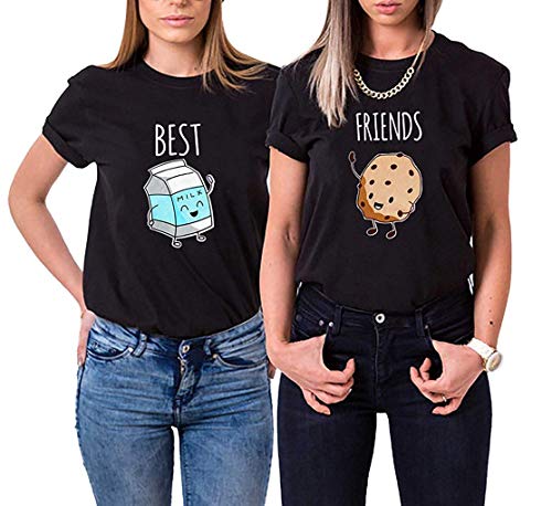 Daisy for U Dos Damas Mejores Amigas Hermanas Camisetas Tops Divertidos Tops de Verano BFF Regalo de cumpleaños 1 Pieza Que simboliza la Amistad