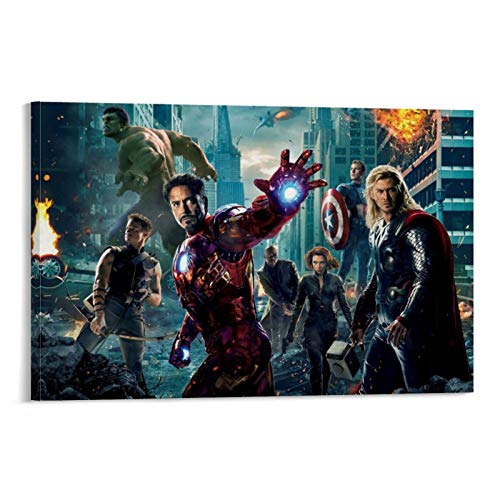 DRAGON VINES Póster de Iron Man Thor Capitán América, viuda negra, Hulk, impresión de 50 x 75 cm