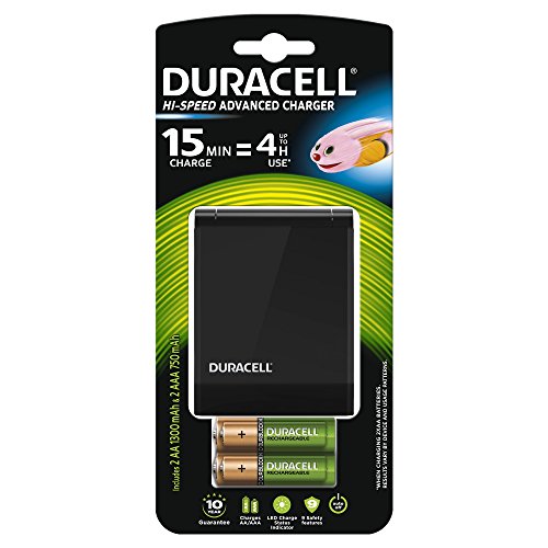 Duracell - Conjunto de cargador múltiple de alta velocidad, 2 pilas AA y 2 pilas AAA